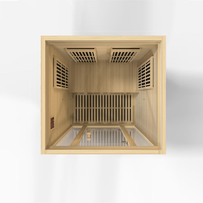 Image of sauna top interior view
