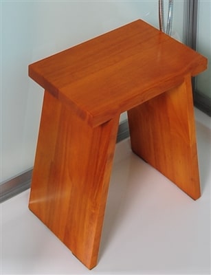 Image of shower wooden stool
