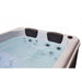 Image of tub with water and headrest