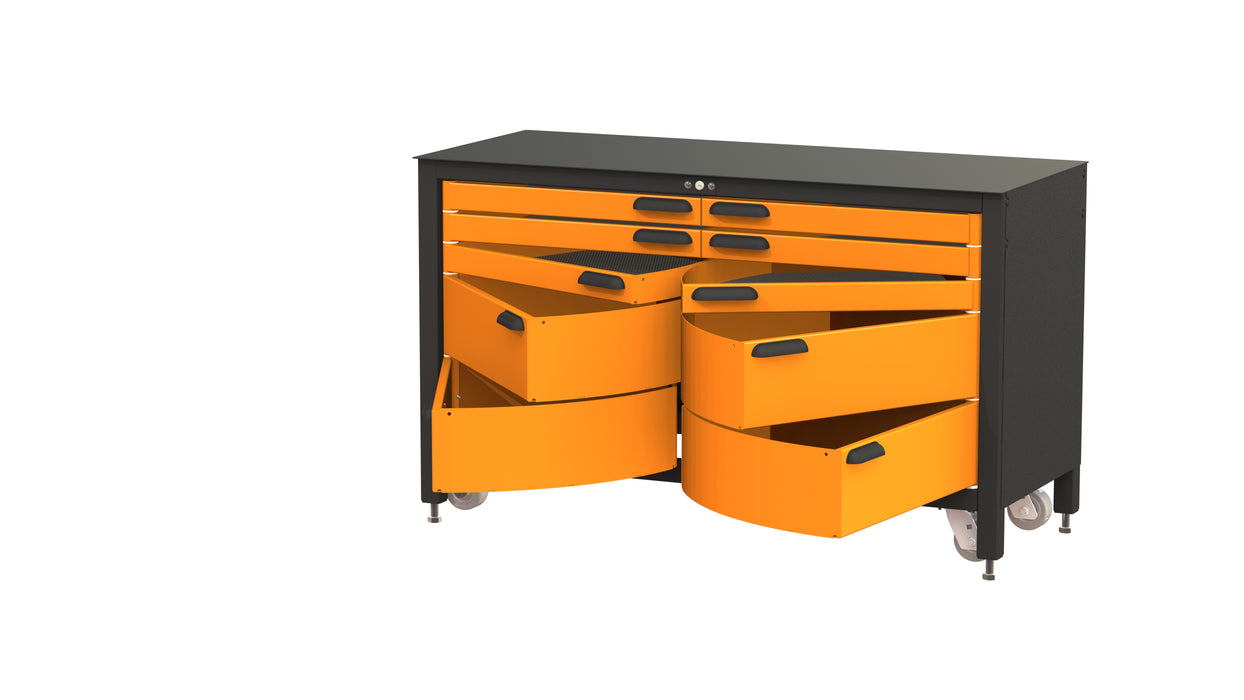 Swivel Storage Solutions Max 60 10-Drawer Rolling Cabinet Model: MAX603510 - Lion Industrial Supply 