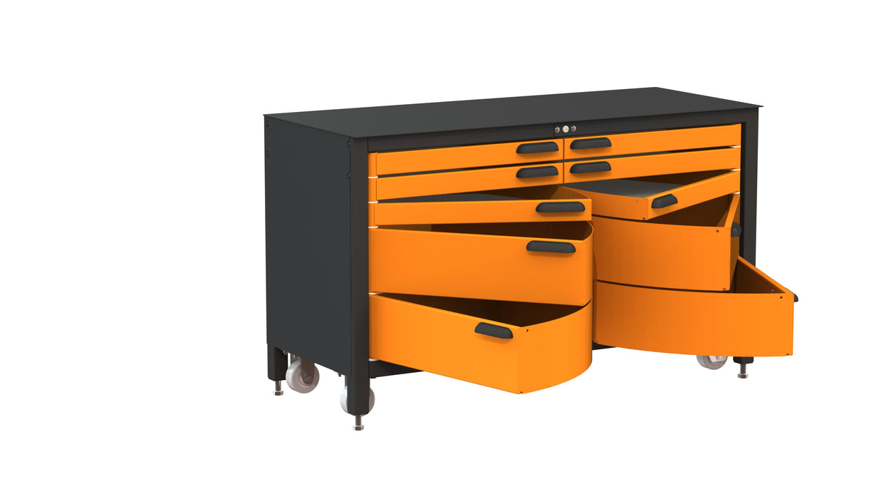 Swivel Storage Solutions Max 60 10-Drawer Rolling Cabinet Model: MAX603510 - Lion Industrial Supply 
