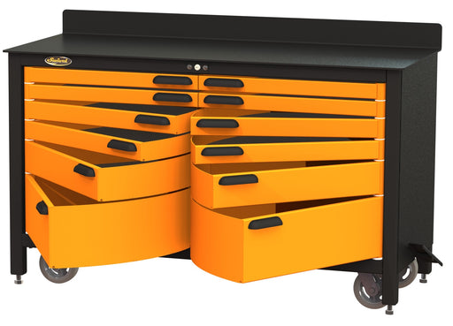 Swivel Storage Solutions Pro 60 12-Drawer Rolling Workbench Model: Pro603512 - Lion Industrial Supply 